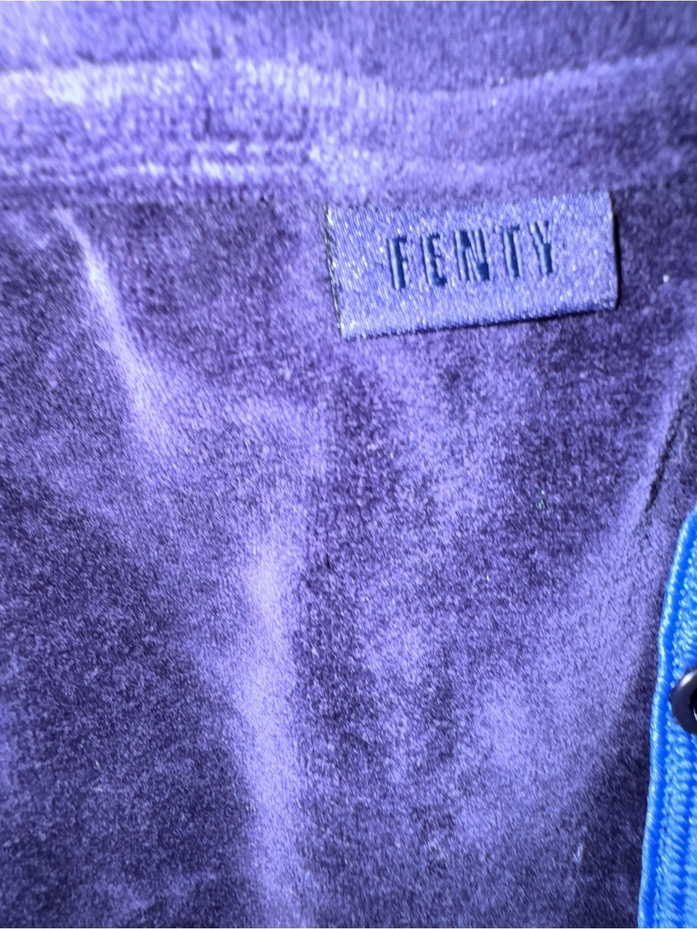 Fenty Puma Rihanna Velour Lace Up Pants Blue S NWOT - Picture 2 of 9